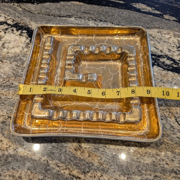 1960's Lester Bertsch Ashtray With 22K Gold Glaze Finish - Picture 3 of 11